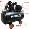 Compresor de aire industrial 200L Mykkon 3HP con licencia japonesa