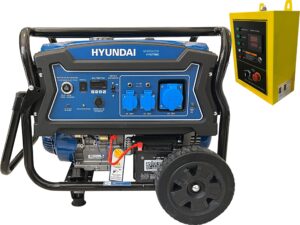 Generador Eléctrico Hyundai Bencinero 5500w Con ATS + Tablero de transferencia