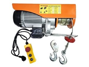 Tecle Eléctrico 1000 kilos, alzada 6 y 12 mts. marca Mykkon